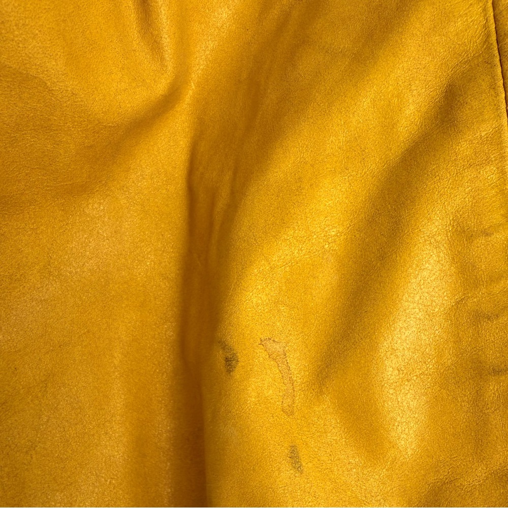 Yellow Leather Tote By Talula De La Lune View 5